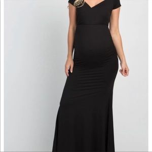 NWT Pinkblush Black Maternity Gown Size Large.